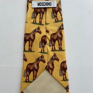 Moschino Silk Tie "Horses" Made in Italy